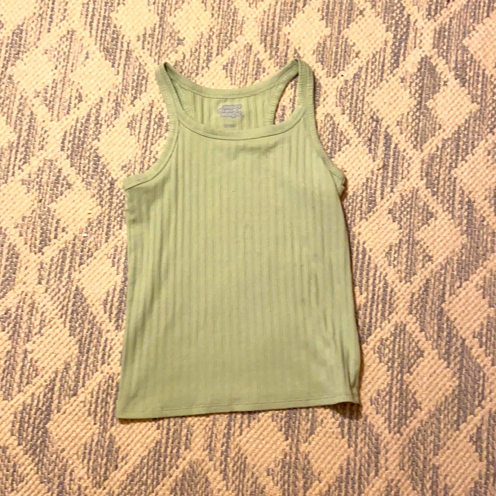 MORE THAN MAGIC tank top light green girls size large